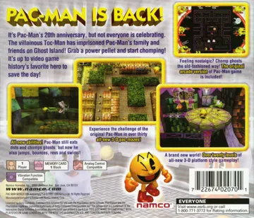 Pac-Man World 20th Anniversary (JP) box cover back